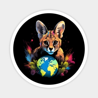 Serval Earth Day Magnet